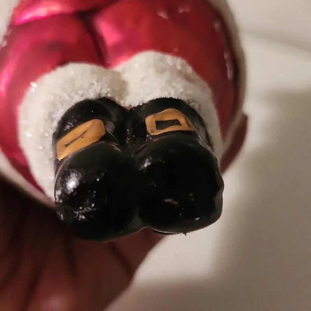 Glass Santa Ornament